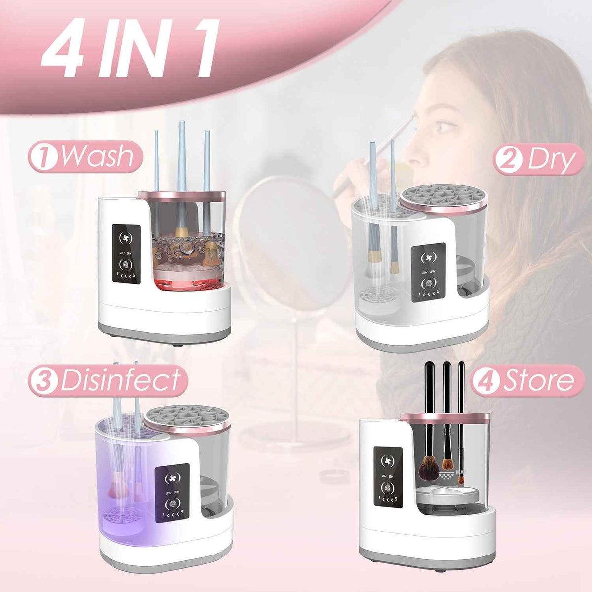 Electric Makeup Brush Cleaner Kit