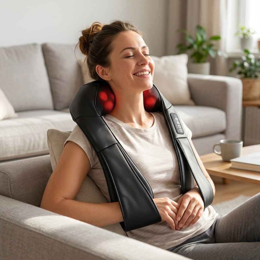 Shiatsu 4D Kneading Neck & Shoulder Massager with Heat — Signature Edition