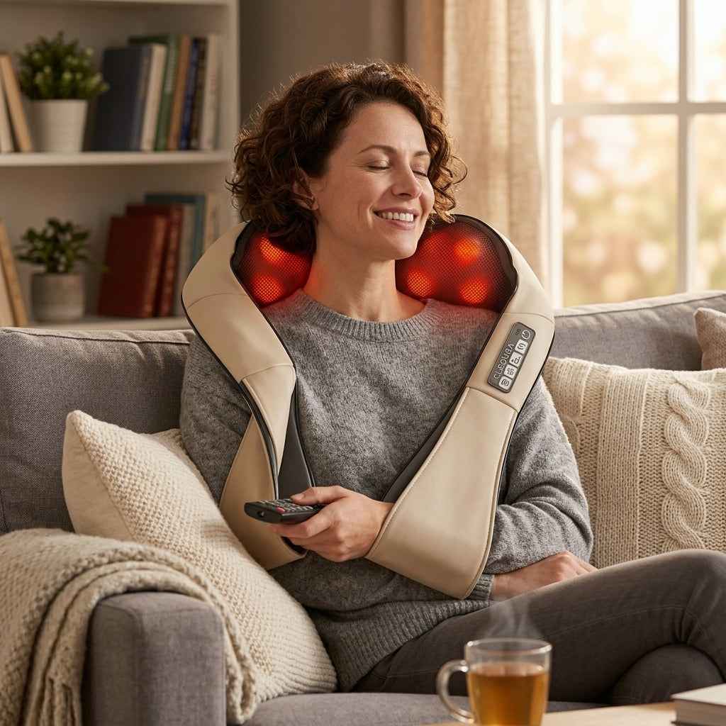 Shiatsu 4D Kneading Neck & Shoulder Massager with Heat — Signature Edition