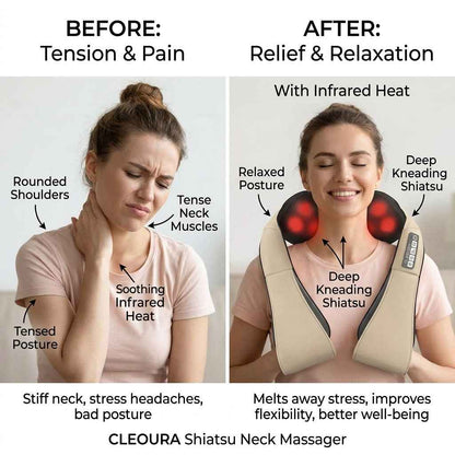 Shiatsu 4D Kneading Neck & Shoulder Massager with Heat — Signature Edition