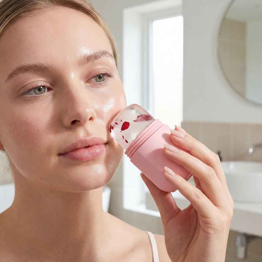 Ice Roller Facial Massage Set – Cooling Gua Sha Skincare Tool