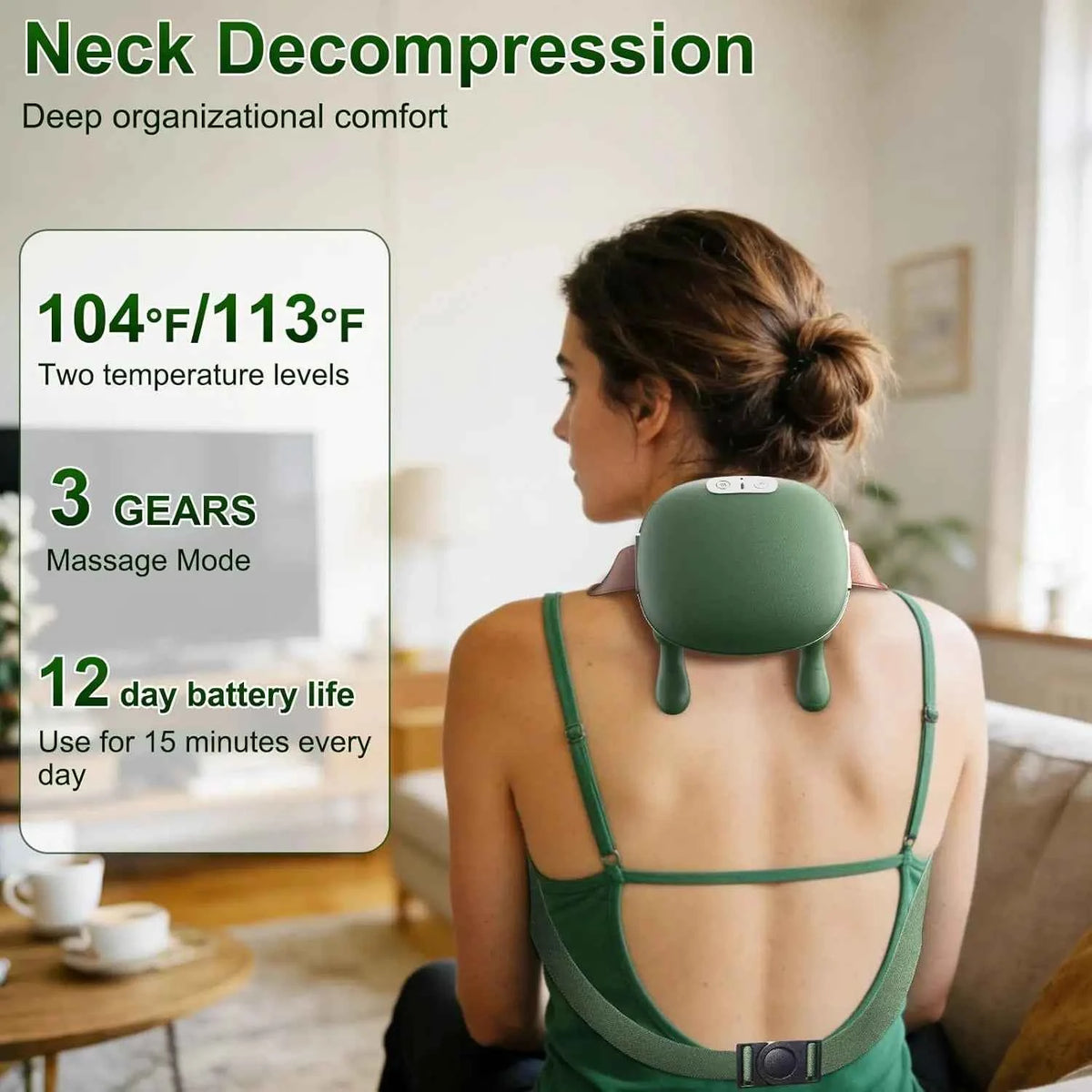 Shiatsu 4D Kneading Neck, Shoulder & Back Massager with Heat