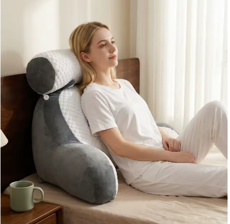 Dinosaur Bed Rest Pillow with Arms – Plush Reading & TV Backrest