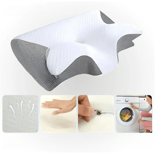 Butterfly Memory Foam Neck Pillow - in use
