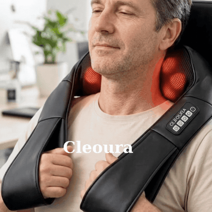 Shiatsu 4D Kneading Neck & Shoulder Massager with Heat — Signature Edition - Cleoura