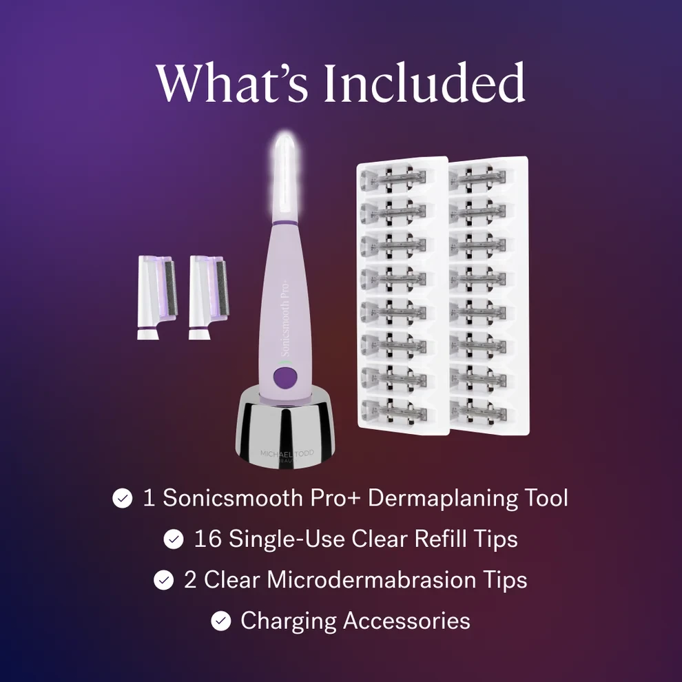 Rechargeable Painless Facial Hair Remover with LED Light & 16 Refill Heads