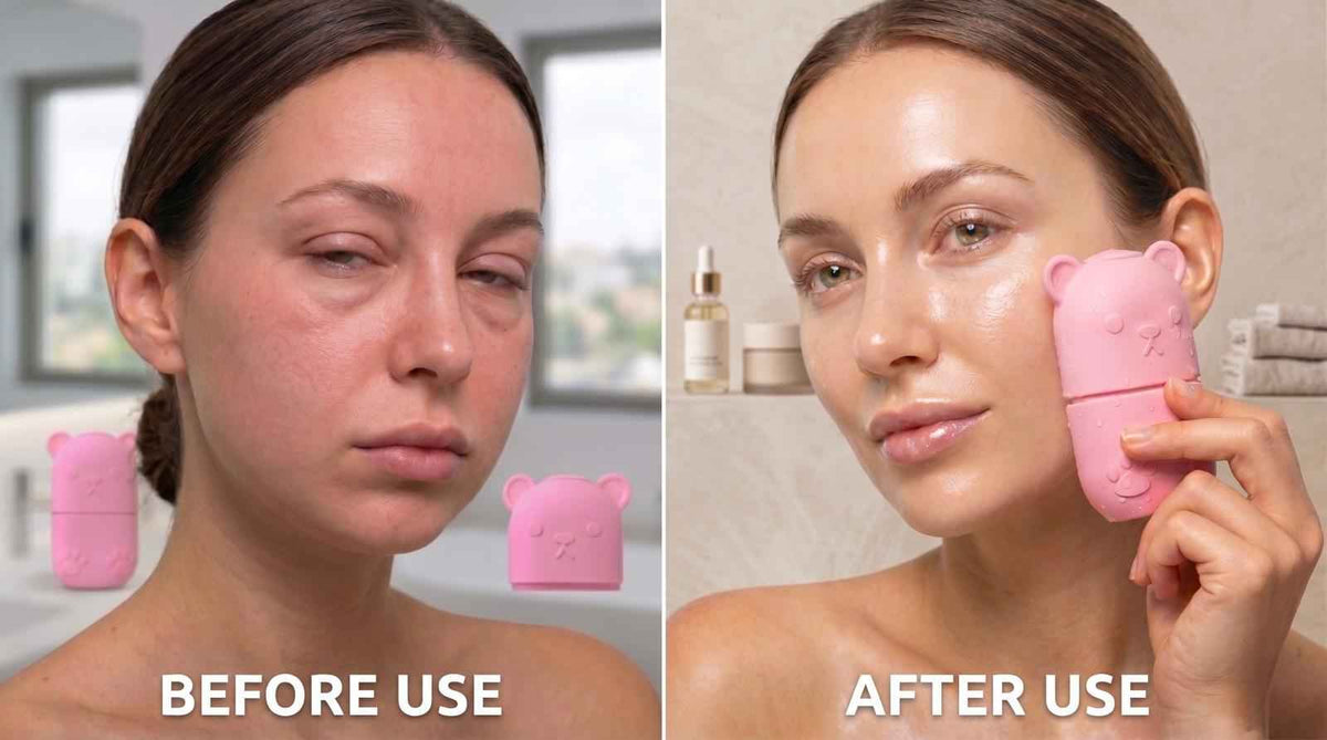 Ice Roller Facial Massage Set – Cooling Gua Sha Skincare Tool